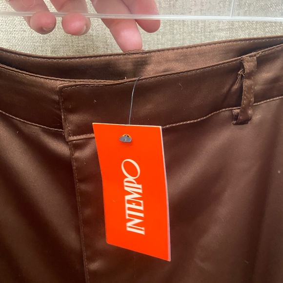 Satin Brown Cargo Pants - Picture 8 of 9